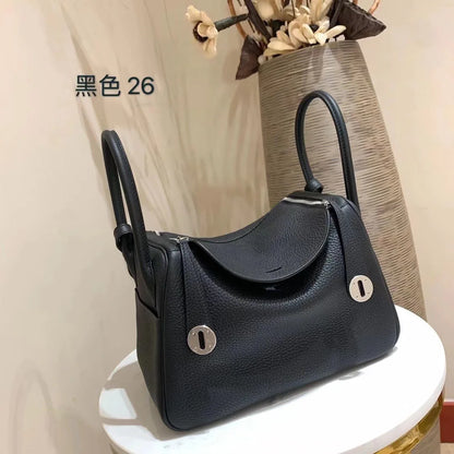 Women's Handbag 2025 New Style Top Layer Cowhide Leather Lundy Mini Doctor Bag Genuine Leather Handbag Single Shoulder Crossb...