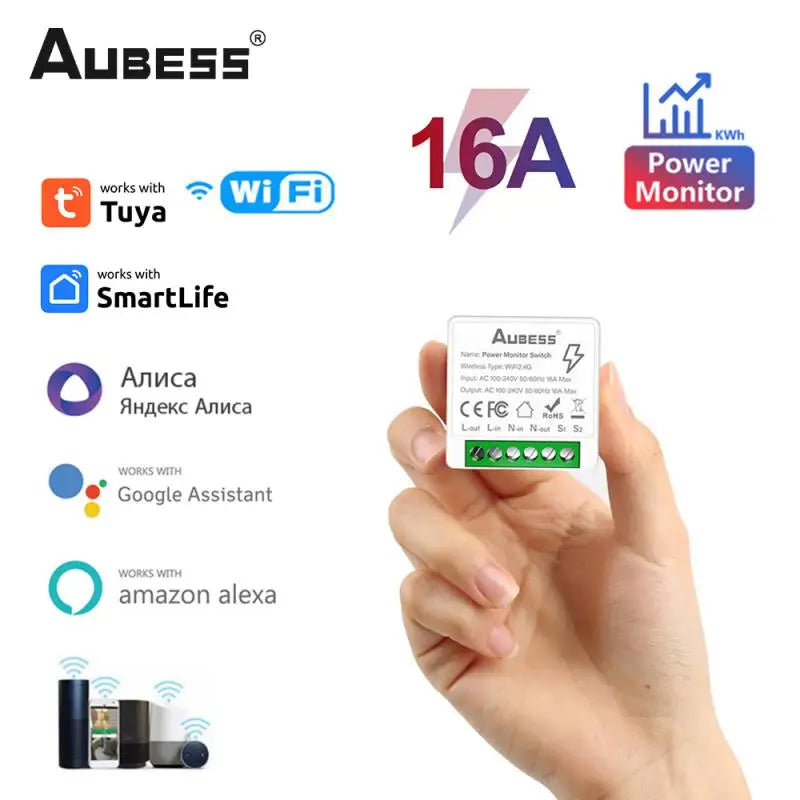 Zigbee Tuya Smart WiFi Switch DIY 2-way Control EWelink Mini Light Switches Module Power Metering Breaker For Alexa Google Home