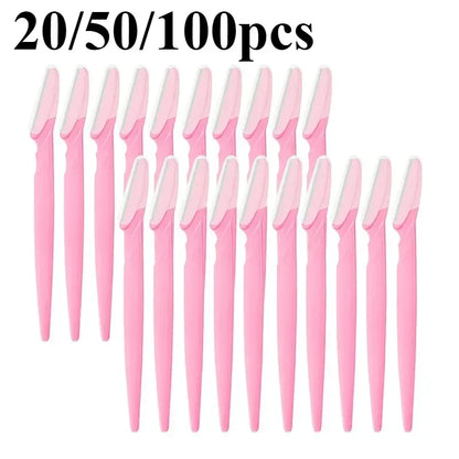5-100PCS Wholesale Blade Portable Eyebrow Trimmer Shaver Face Razor Eye Brow Epilation Hair Removal Cutters Safety Razor