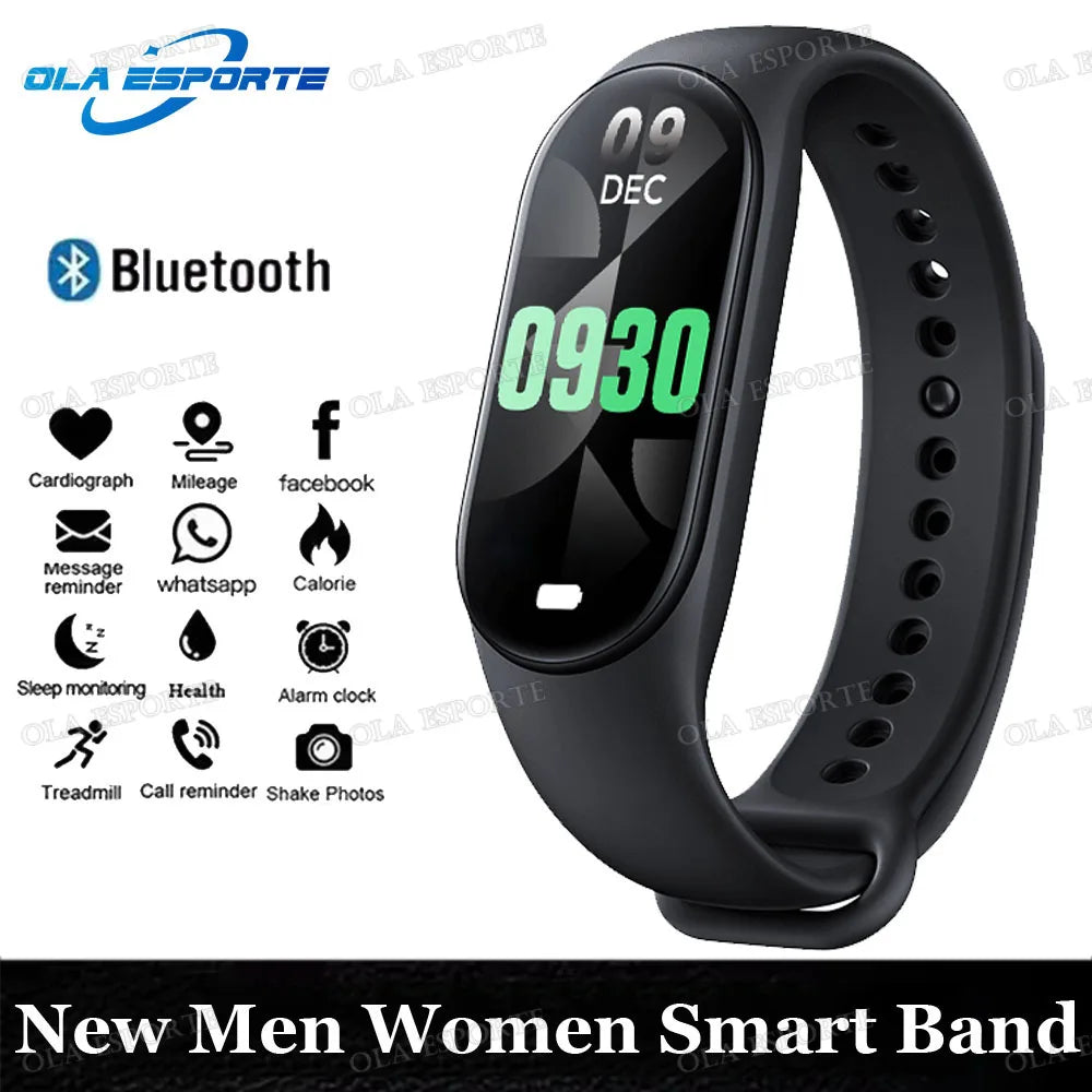 M7 Smart Watch Smartband Heart Rate Smartwatch Fitness Tracker Blood Pressure Waterproof Sport Bracelet Fitness Band 7 Men Women