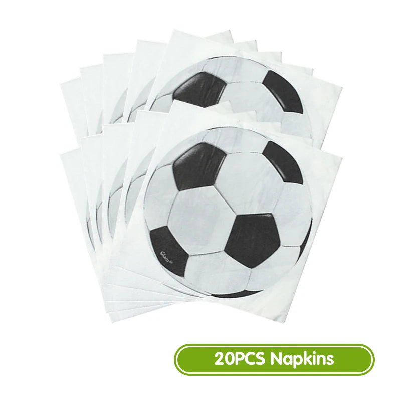 Football Birthday Decoration Party Supplies Tableware Balloons Set Candy Gift Boxes Football Birthday Gifts Kids Birthday Favors