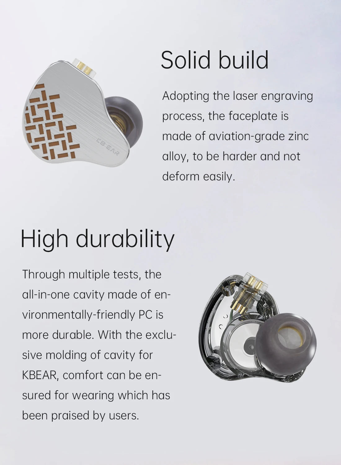 KBEAR Rosefinch 3.5mm/Typec 10mm DD In Ear Monitor HiFi Dynamic Headphones OFC Wired Earphones Music Headset KS1 Lark Headset