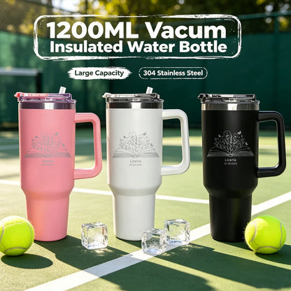 Custom Water Bottle Outdoor Thermos Portable 304 Stainless Steel Coffee Thermal Mug with Straw Tumbler Vacuum Flasks Cold & Hot