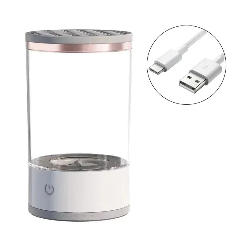 USB Powered Makeup Brush Washer & Dryer Odorless Battery-Free Plug-and-Play Makeup Cleaner Essential Beauty Accessory