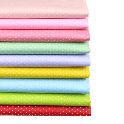 160x50cm Pure Cotton Twill Polka Dots Dot Cloth Baby Gown Bedding Quilt Fabric All-Match Sewing Cloth for Home Decor