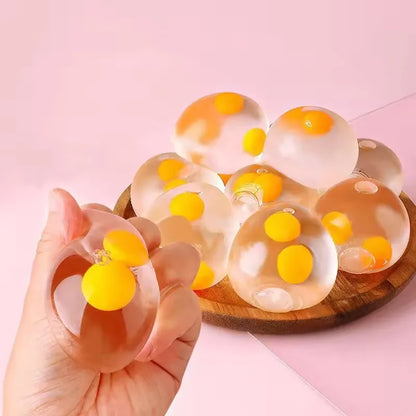 Yolk Balls for Kids Splat Ball Squishy Clear Egg Yolk Fun Squeeze Toy Anxiety Reducer for Kids Adults Birthday Party Favors