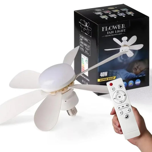 E27 with Remote LED 30W Ceiling Fan Light  Dimming Function  Suitable for Living Room Study and Home Use 85-265V