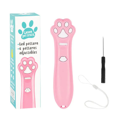 Laser Cat Teasing Stick Red Dot LED Light Pointer Interactive Toys Kitten Dog Chasers Training Indoor Pet Accessories Teasers