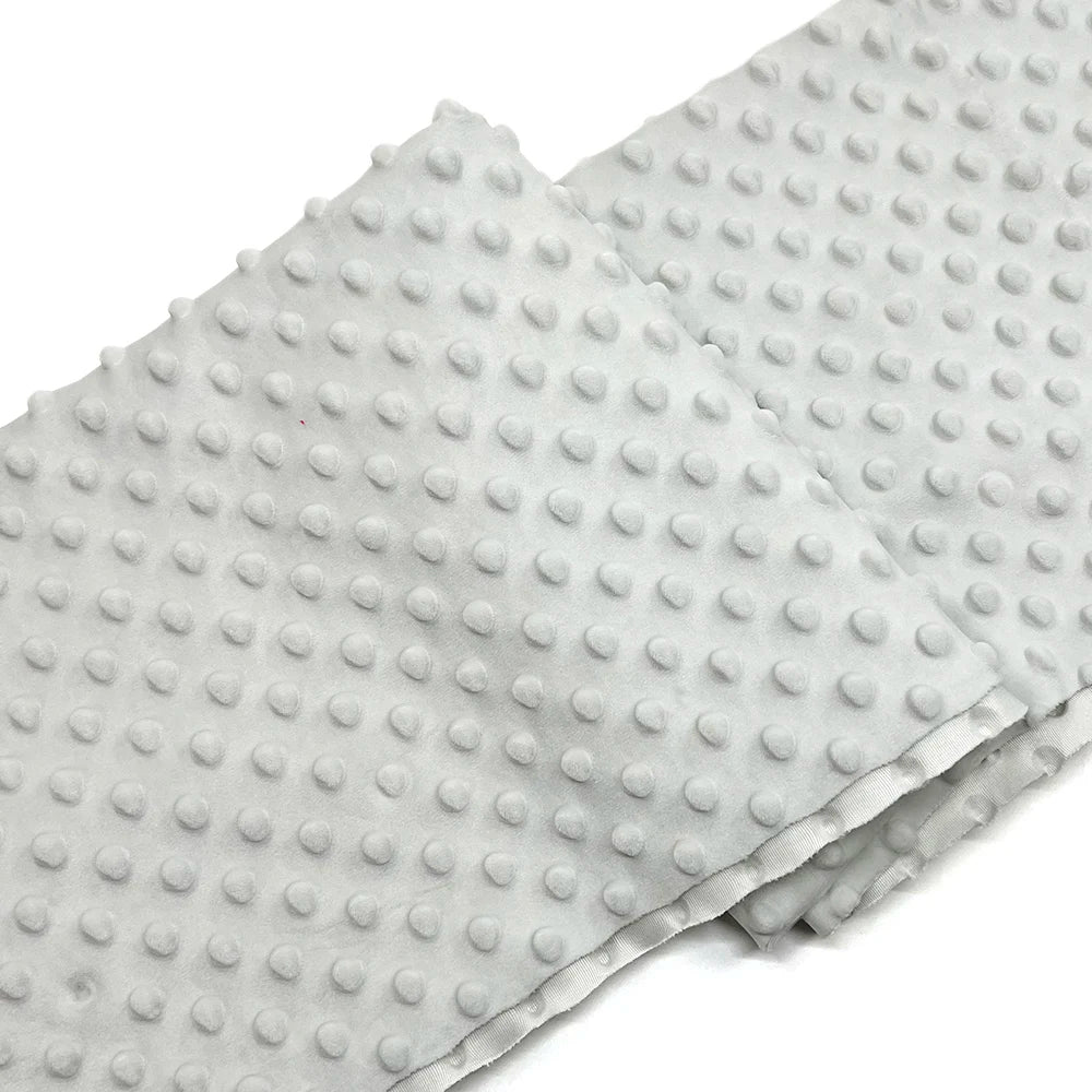 Minky Dot Fabric For Baby Comfort Blankets 1mm Pile Length Polyester Single Sided Swaddle Baby Crying Comfort Plush Fabric