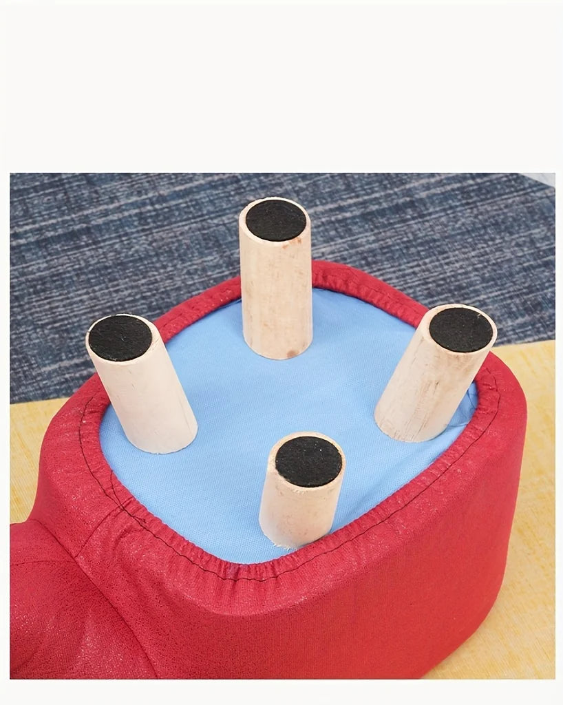 1 Elephant Stool Children's Animal Stool Cute and Creative Elephant Stool Solid Wood Technology Cloth Perfect for Living Room