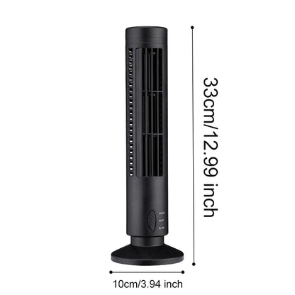 LED Tower Fan Bladeless Tower Fan 90 Degree Oscillating Quiet Portable USB Electric Desk Fan with Light for Home Bedroom Office