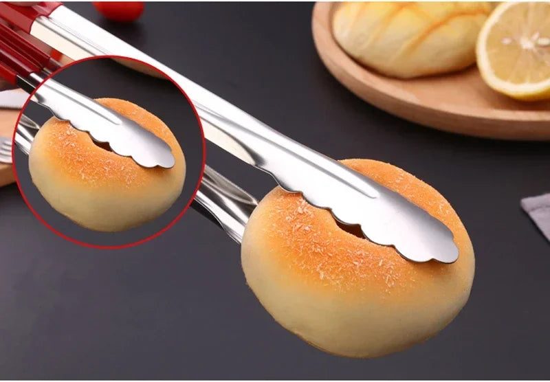 Stainless Steel Cooking Utensils Food Tongs Kitchens Accessories Pastry Folder Bbq Home Kitchen Anti-scalding Handle Clip Garden