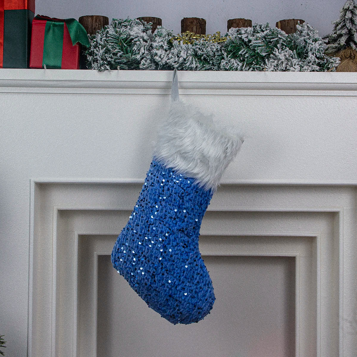 Christmas stocking festival decorations sequins 26-letter Christmas tree ornaments gift bag socks hotel party supplies
