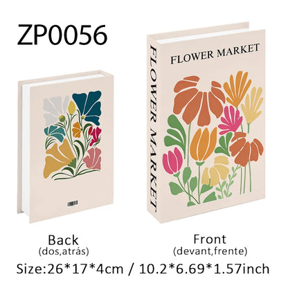 Boho Monet Matisse Luxury Fake Book Storage Box Home Interior Decoration Decorative Books Coffee Table Bedroom Living Room Decor