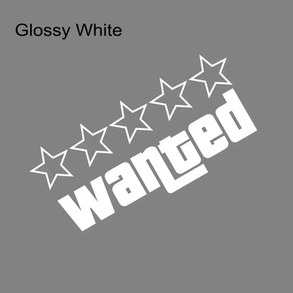 Wanted Reflective Laser Car Funny Stickers Auto Vinyl Film Decals For Car Bumper Windows Motorcycle Laptop Walls