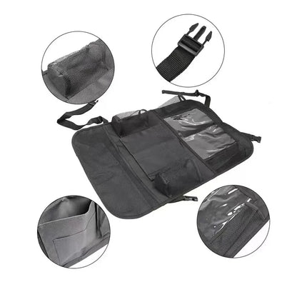 Car Seat Storage Organizer Multifunctional Oxford Fabric Car Back Multi Pocket Storage Bag with Touch Screen Tablet Holder