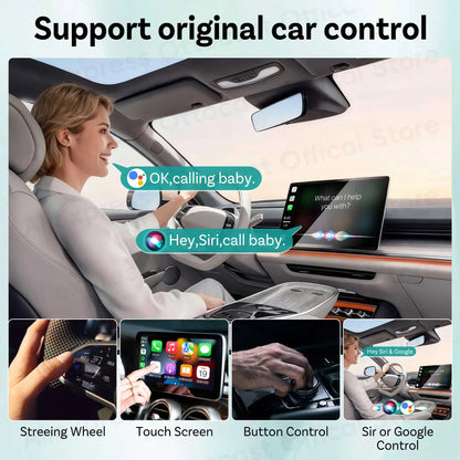 OTTOCAST Wired Wireless Android Auto CarPlay Mini Core Adapter Tiny Cube Dongle for Buick Cadillac Chevrolet Ford Hyundai Lada