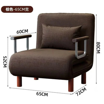 Folding Bed Sofa Bed Single Dual-Use Office Noon Break Bed Household Simple and Portable Small Foldable Recliner