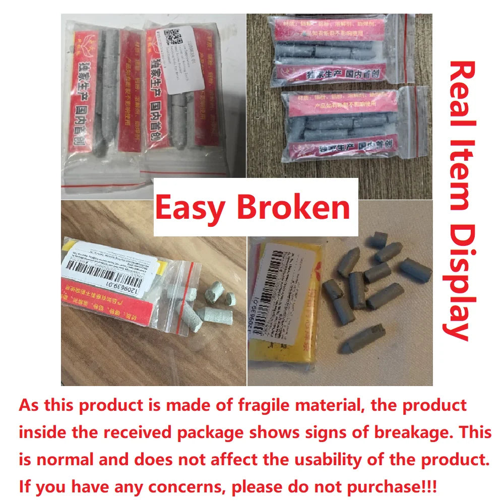3-12PCS Low Temperature Easy Melt Universal Welding Rod Stainless Steel Copper Iron for Soldering Repairing Rod 78mm Easy Broken