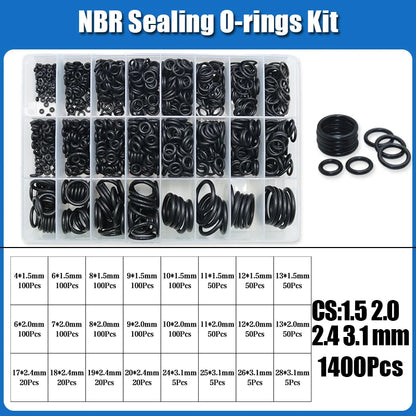 O Ring NBR Seal Washer Plumbing Gasket Thickness 1/1.5/2.0/2.4/3.1/4.0 Nitrile Butadiene Rubber Spacer Oil Resistance Oring Kit
