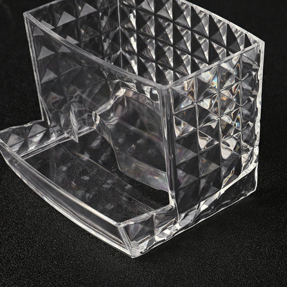 8oz Cotton Swab Holder Dispenser Clear Diamond Pattern Bathroom Organizer Accessories Decor for Storage Cotton Ball Holder Apoth