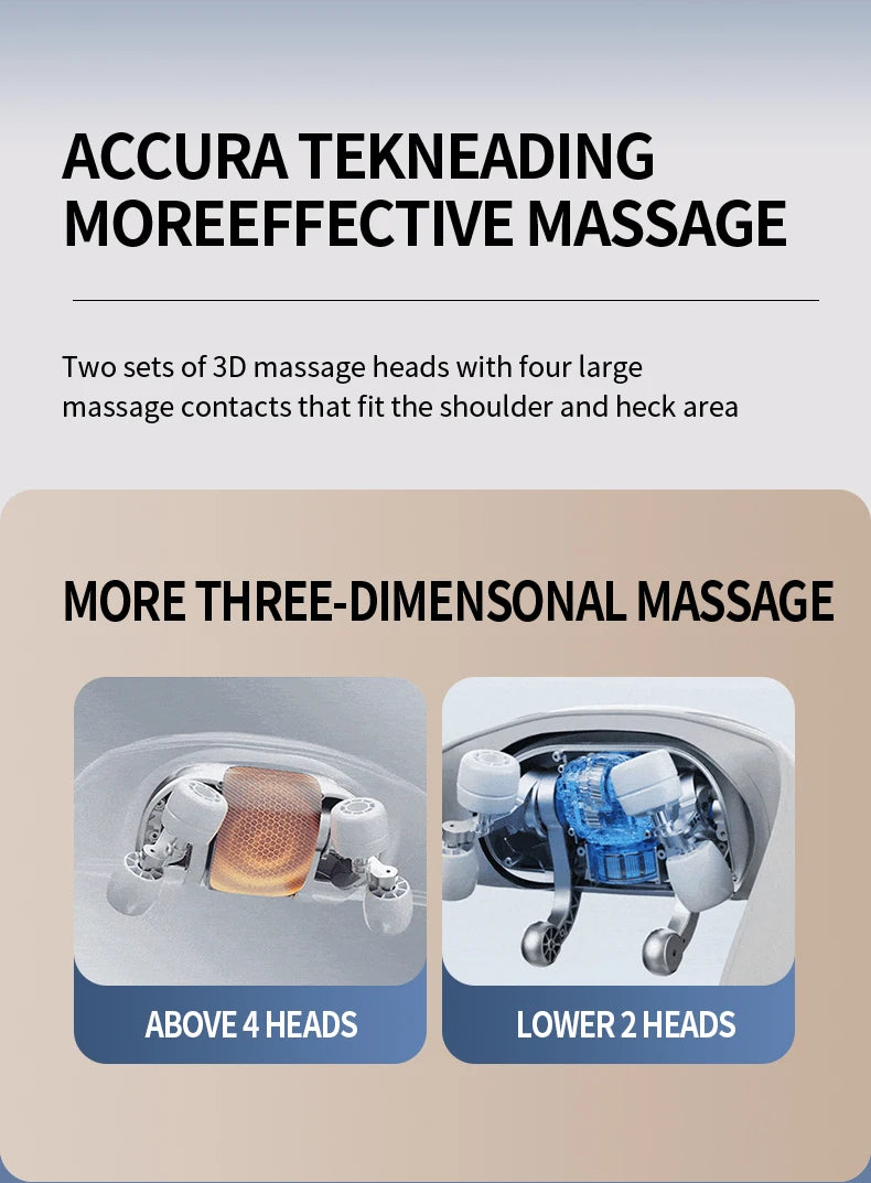 Haier Cervical Neck Massager Muscle Shoulder Back 3 Gears 6D Mechanical Hand Electric Massage Machine Shawl Relaxing Device Tool