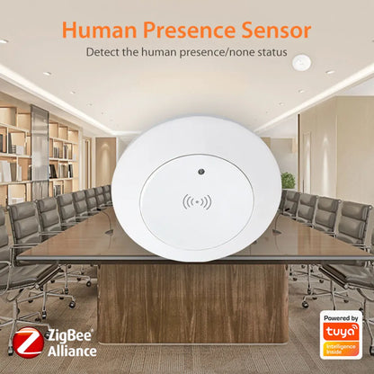 Tuya ZigBee 24GHz MmWave Radar Detector Smart Human Presence Sensor With Illumination Detector AC95~250V Power Supply