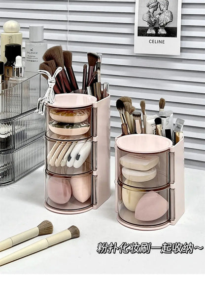 Hair Accessories Organizer Acrylic Storage Box Clear Hair Tie Organizer for Headband Makeup Brush Holder Desk Jewelry Organizer