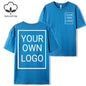 Double Sided Customized LOGO Picture Women T-Shirt Summer Y2K Loose Short Sleeves Comfortable T Shirts Crewneck DIY Tee Tops