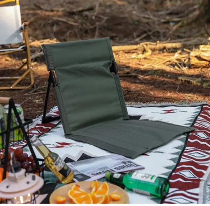 1pc Foldable Camping Chair Outdoor Garden Park Single Lazy Chair Backrest Cushion Picnic Camping Folding Back Chair Beach Chairs