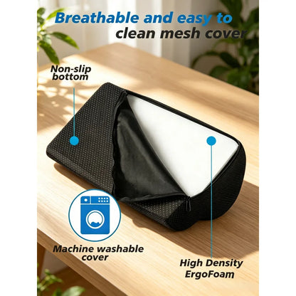 All-Day Comfort Memory Foam Leg Elevation Foot Pillow, Non-Slip Under Desk Foot Rest Stool, Reduce Swelling Foot Support for Hom