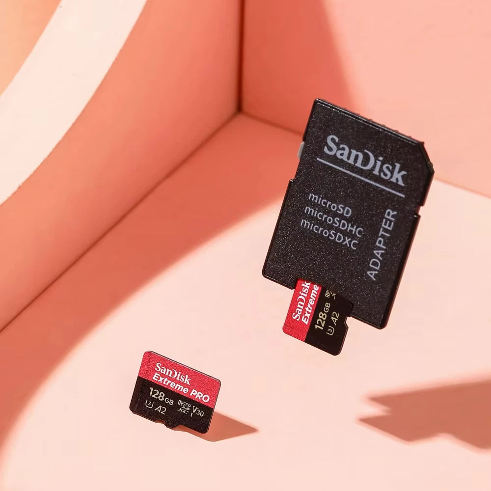 SanDisk High Speed TF Memory Card, A2 U3 V30 C10 100MB/s Portable Micro SD Card, with capacities ranging from 32GB to 512GB
