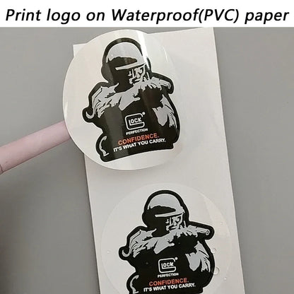 Custom Stickers Logo Label Personal Design Kraft Paper Pvc Waterproof Sticker for Company Gift Packaging,Wedding Birthday 100pc
