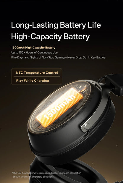 ATK N9 Ultra eSports Gaming Wireless Headset with Mic for PS5 PS4 PC Microphone Virtual 7.1 Surround Noise Reduction Headset