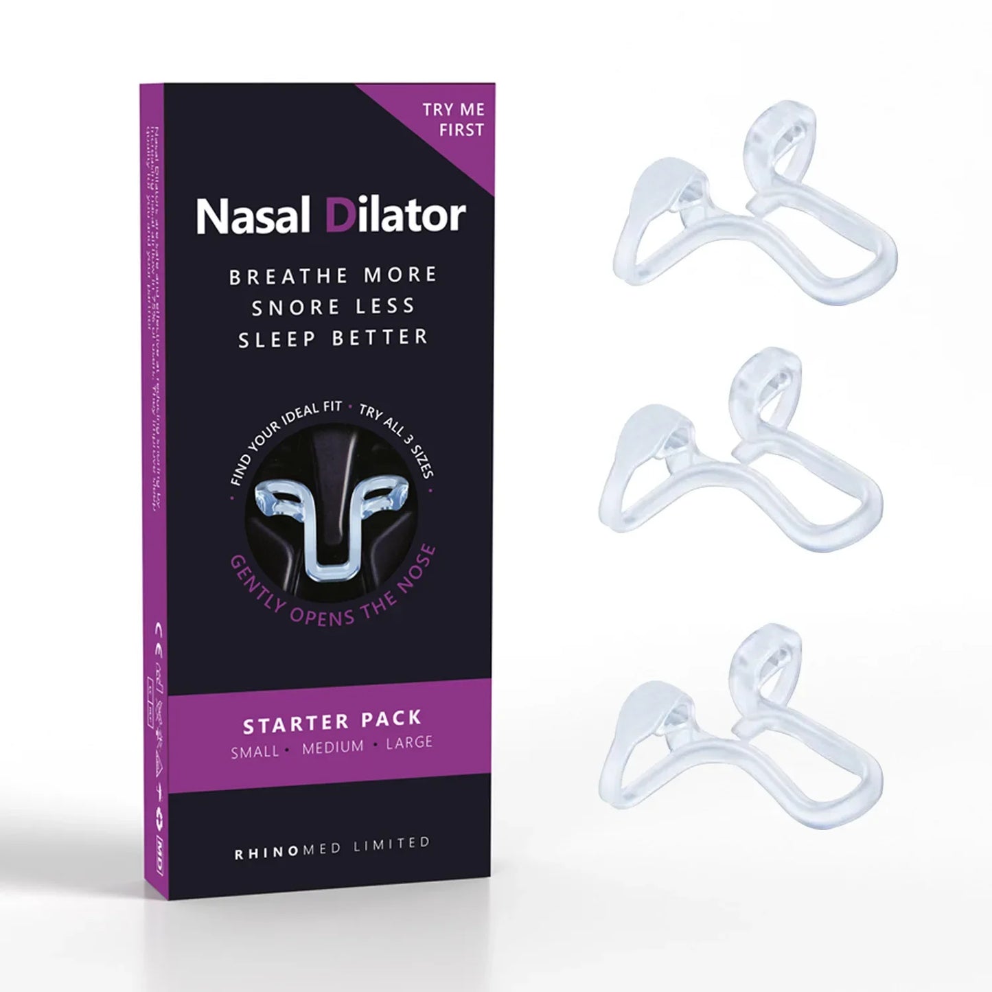Silicone Anti Snoring Nose Clip Elastic Nasal Dilator for Better Sleep Improved Airflow Travel Home Use Comfort