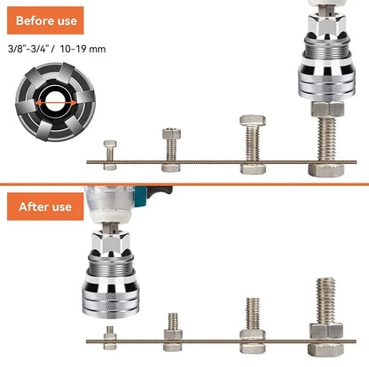 Adjustable Sleeve The Drill Magic Universal Socket Set with Connecting Rod Fits Standard 3/8-3/4'' 10-19mm Drill Adapter Sockets