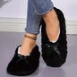 Mntrerm New Cute 2023 Indoor Home Slippers Warm Soft Plush Slippers Non-slip Indoor Fur Slippers Solid Color Cute Women Shoes