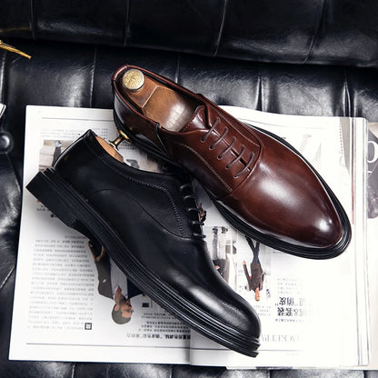 Men's Dress Shoes Classic Oxfords Leather Shoes For Men Social Brogues High Quality Casual Business Wedding Leather Shoes Man
