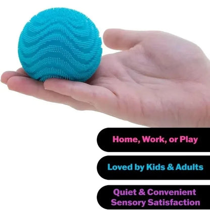 Nee Doh Fuzz Ball Wonder Waves Sensory Squeeze Toy Squishy Toy Textured Stress Relief Fidget Ball for Adults Kids