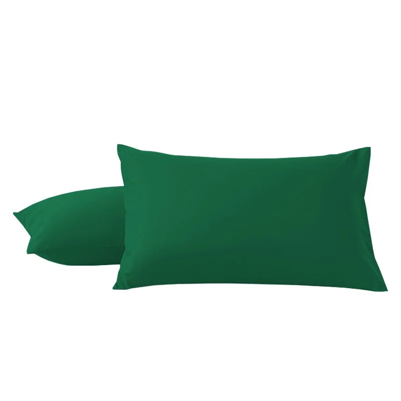2Pcs Pack Microfiber Pillowcases Solid Color, Envelope Closure, Machine Washable, Woven Fabric, for Bedroom, Living Room