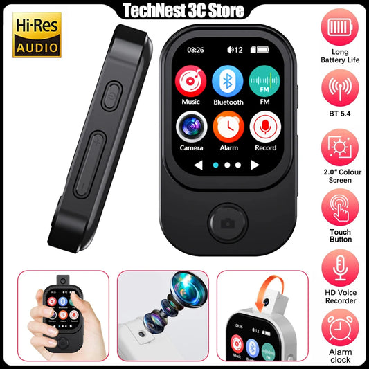 MP3 Player HiFi 2026 New Bluetooth 5.3 Sports Sound Music Walkman with Camera for Photos Built-in FM Radio Voice Recorder