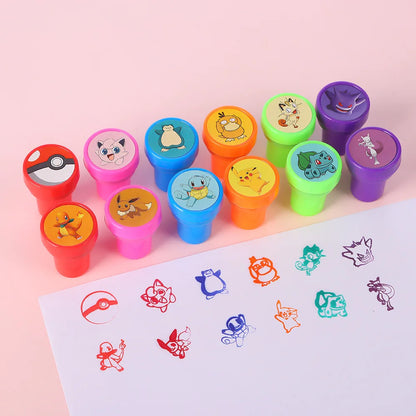 Birthday Party Favor Supplies Pik chu Braclet Keychain Stamp Mask Set for Birthday Party Bag Classroom School Reward Prize Gift