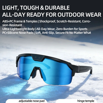 2026 Cycling Glasses with 800W HD Camera UV Protection Voice Assistant AI Translation Bluetooth Wireless Calling Cycling Glasses