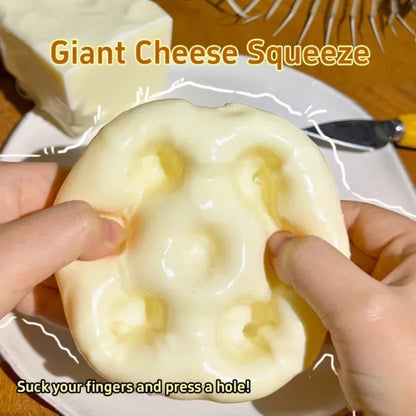 Giant Cheese Squeeze Toy Extra Large Size Cheese Squishy Fidget Toys quick rebound Shapeable Venting Ball for Adults Gifts