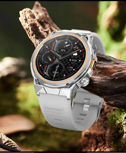 LIGE 2026 Nowy Zewnętrzny Wojskowy Zegarek Smartwatch z Baterią 400 mAh, Wodoodporność 5ATM, Latarka, Monitor Tętna, Tracker Sportowy dla Mężczyzn