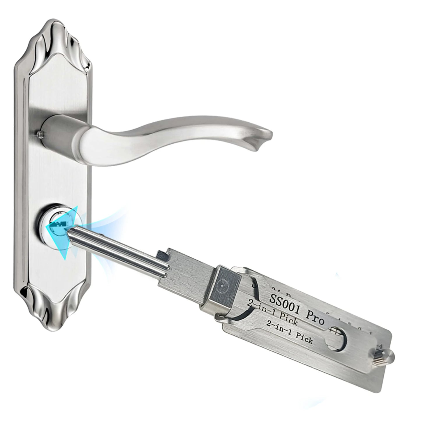 Stainless Steel Key Decoder O-ring Pickup Kit Hook Tool Pickup Hand Tool Maintenance Repair Kit