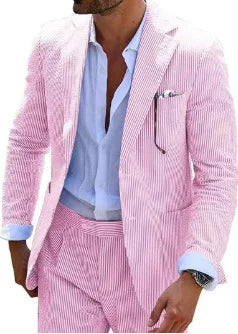 2027 New Spring And Autumn Mens Digital Printed 2 Piece Suit Set Plus Size Smart Casual Blazer Outfit For Business And Wedding