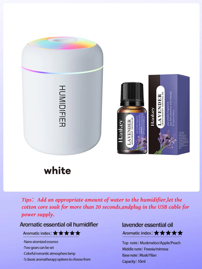 180ML Mini Air Humidifier USB Electric Aroma Diffuser Essential Oil Purifier Aromatherapy Mist Maker Lights For Car Home Bedroom