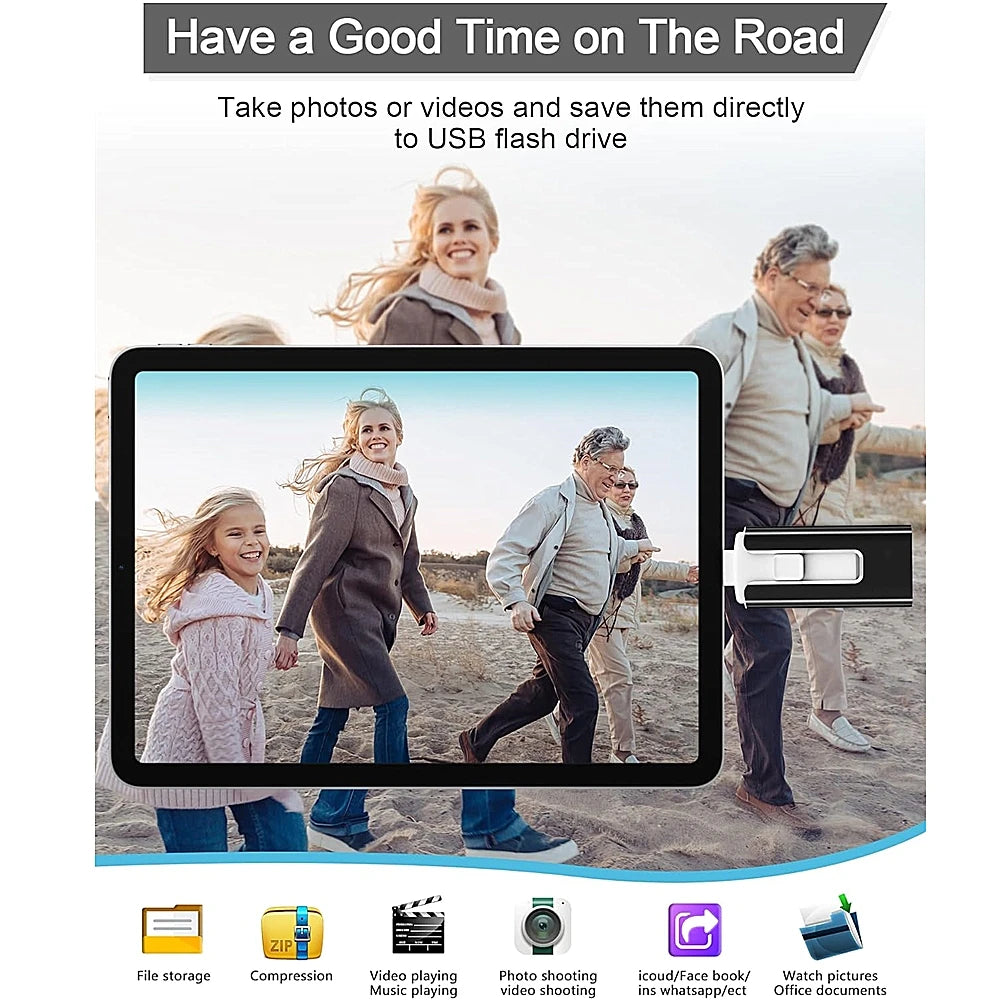 512GB Photo Stick for iPhone Flash Drive 256GB Memory Stick Storage Videos Files Backup Compatible with iPad Android PC Free app