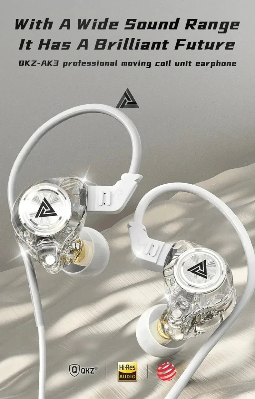 QKZ CK5 FiLe Wired Earphone Professional Gaming And Sports Noise Cancelling Headphones with Microphone HiFi Music Earphone